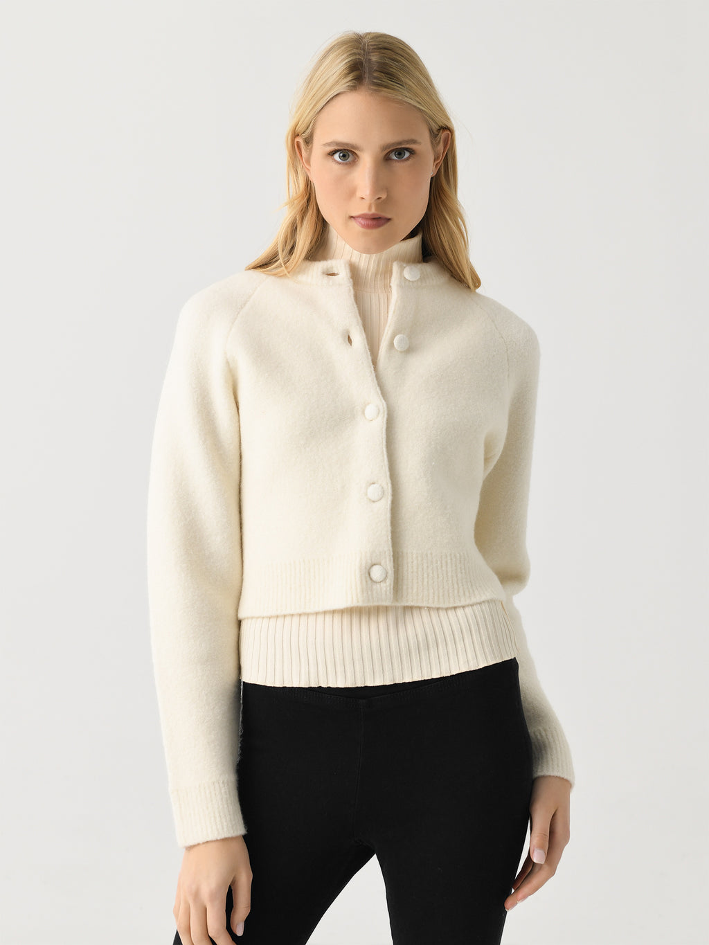 White + Warren Women's Merino Cashmere Bouclé Jacket - Saint Bernard