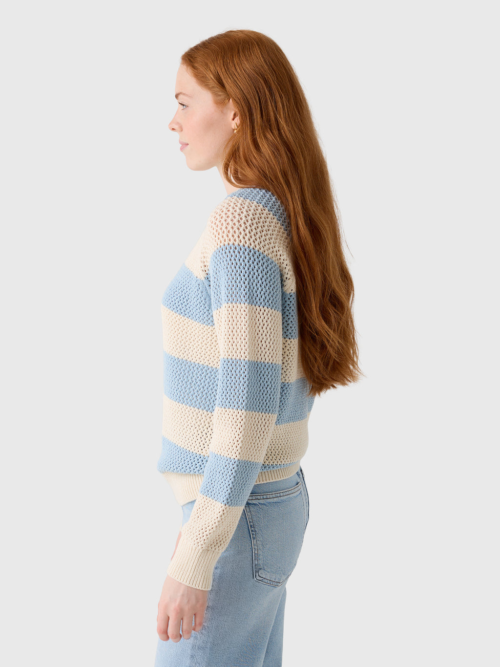 White & Warren Women's Bouclé Mesh Sweatshirt - Saint Bernard