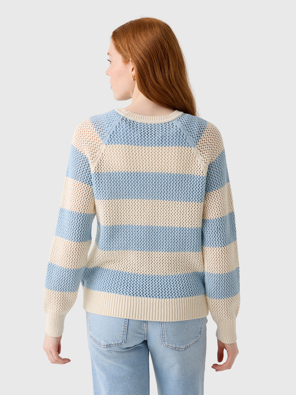 White & Warren Women's Bouclé Mesh Sweatshirt - Saint Bernard