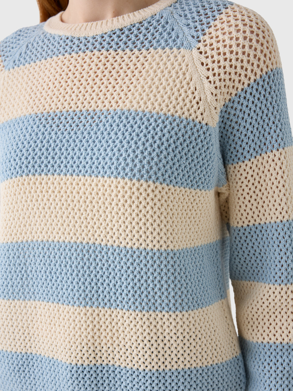White & Warren Women's Bouclé Mesh Sweatshirt - Saint Bernard