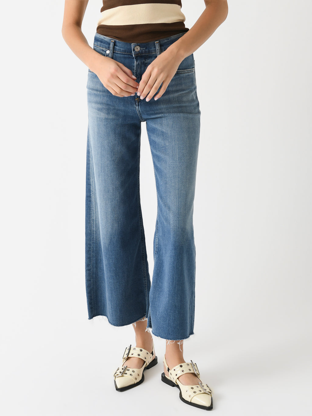 Citizens Of Humanity Women's Lyra Crop Wide Leg Jean - Saint Bernard