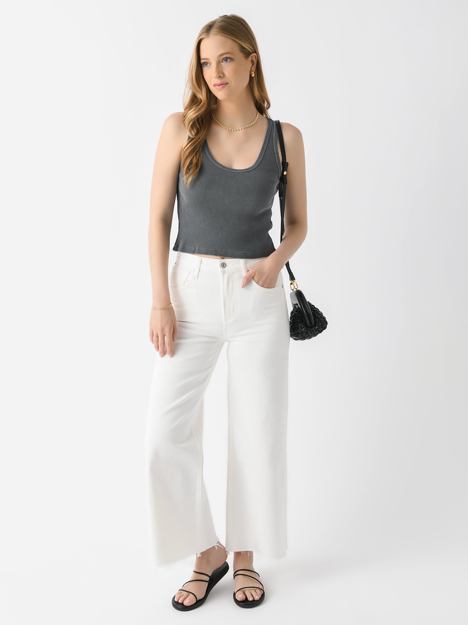 Citizens Of Humanity Women's Lyra Crop Wide Leg Jean – Saint Bernard