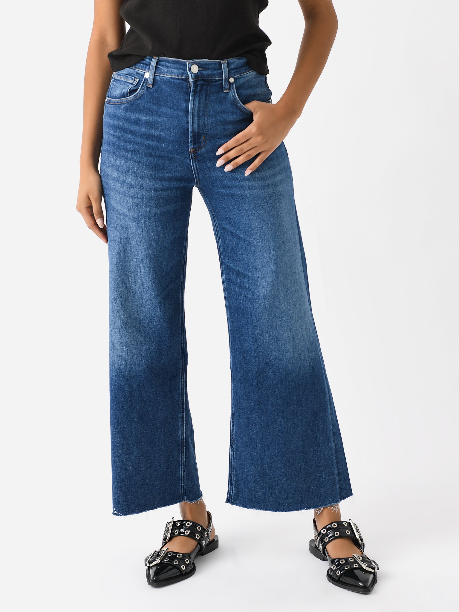 Citizens Of Humanity Women's Lyra Wide Leg Crop Jean - Saint Bernard