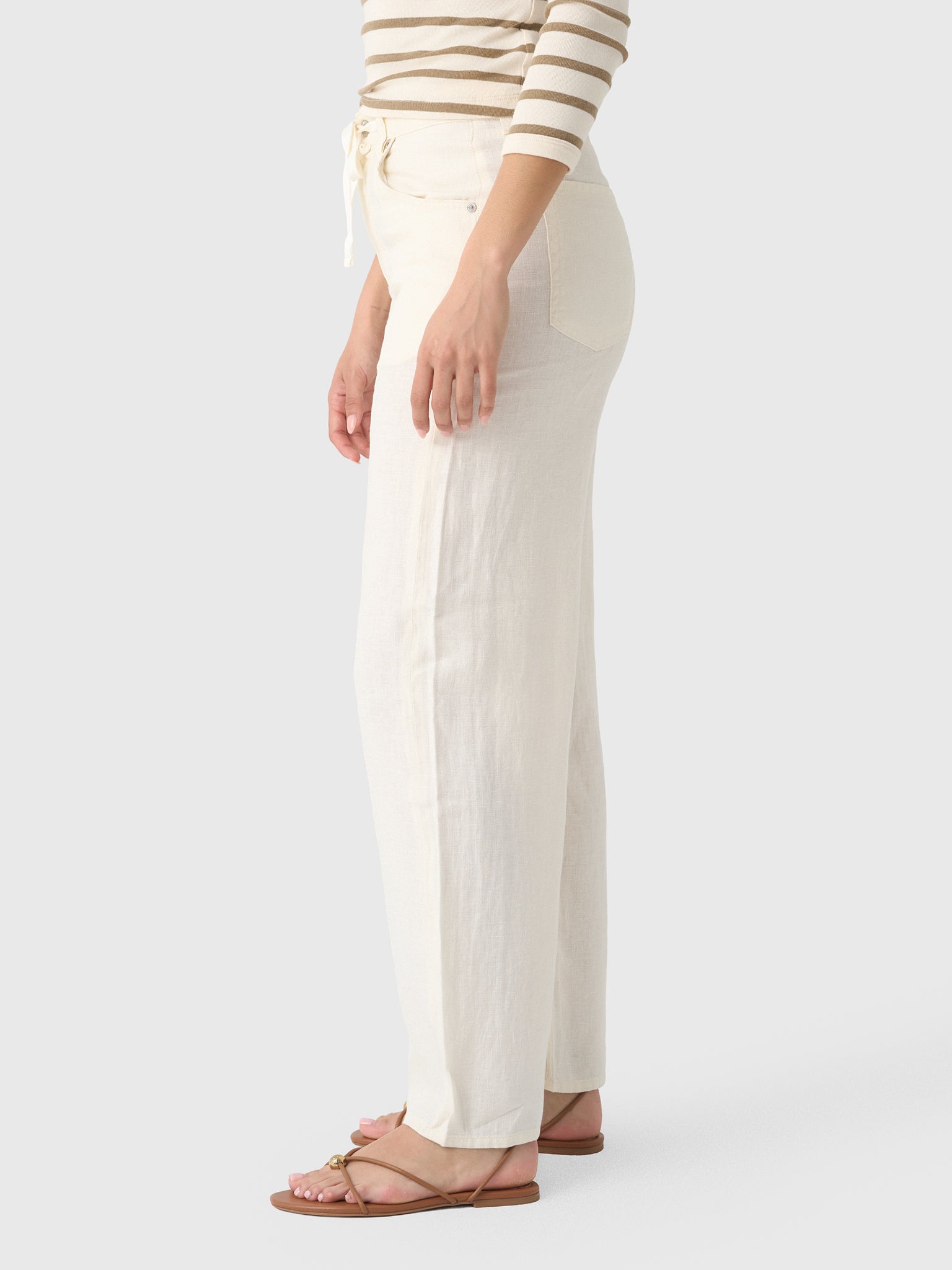 Citizens Of Humanity Women's Brynn Drawstring Linen Trouser - Saint Bernard