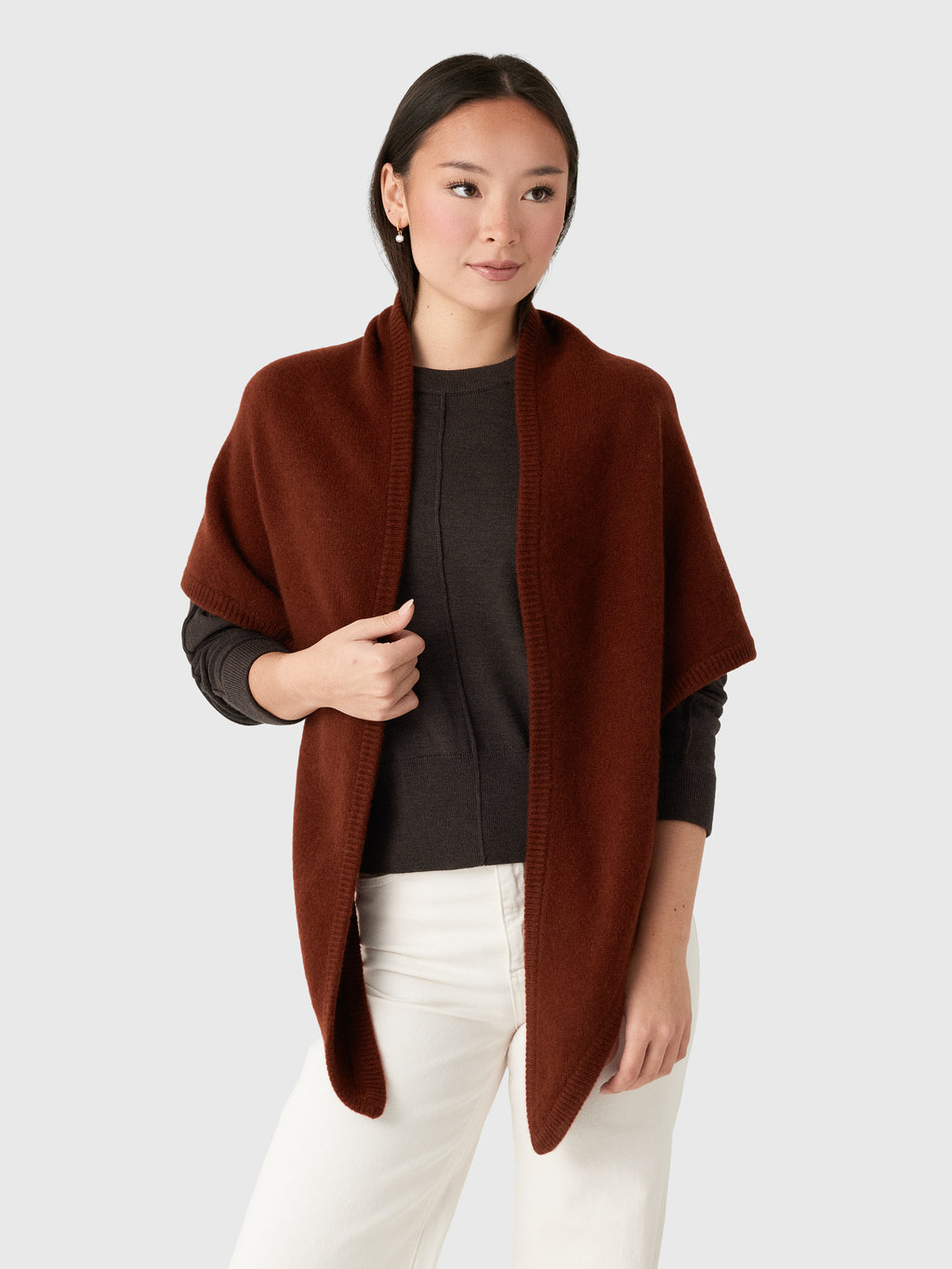 White & Warren Women's Cashmere Triangle Scarf - Saint Bernard