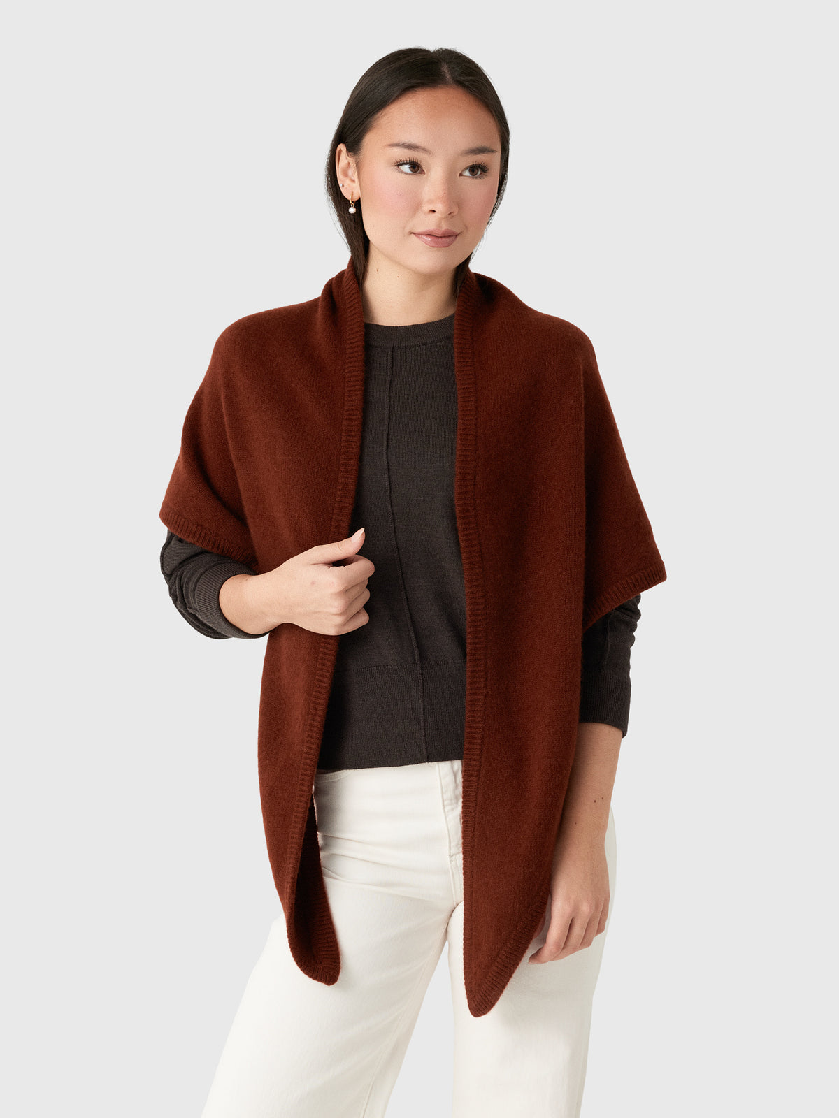 White & Warren Women's Cashmere Triangle Scarf - Saint Bernard