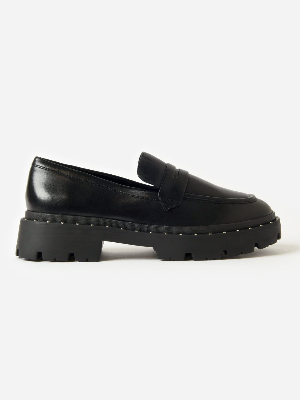 Schutz Women's Christie Studs Leather Loafer - Saint Bernard
