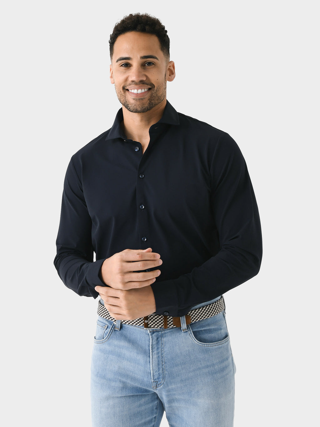 Blue Industry Men's Performance Core Long Sleeve Jersey Shirt - Saint Bernard