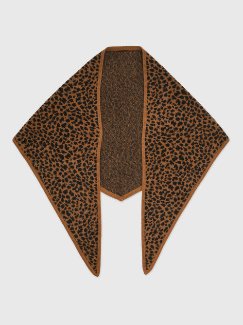 White & Warren Women's Cashmere Leopard Neckerchief