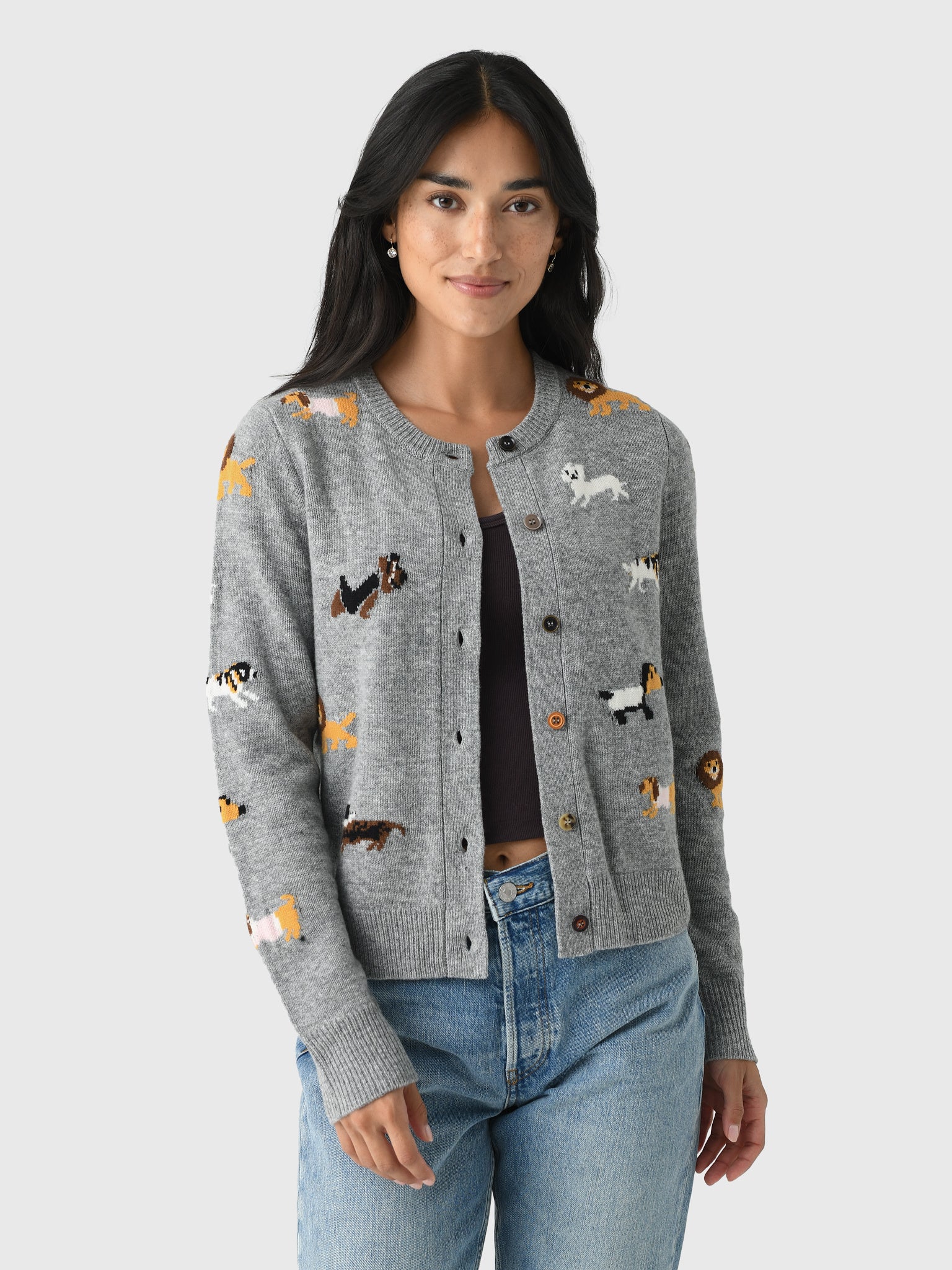 Berenice Women's My Animals Cardigan - Saint Bernard