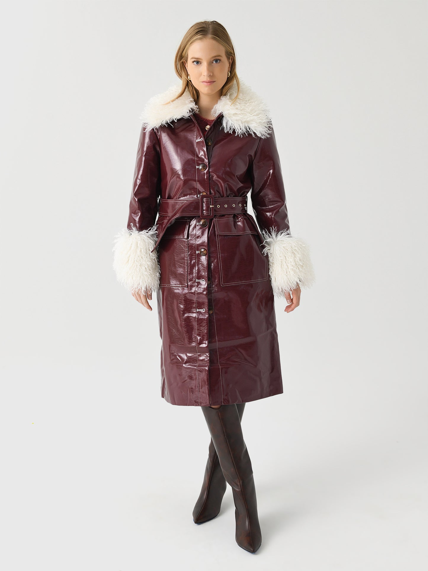 Kitri Women's Simone Vinyl Coat - Saint Bernard