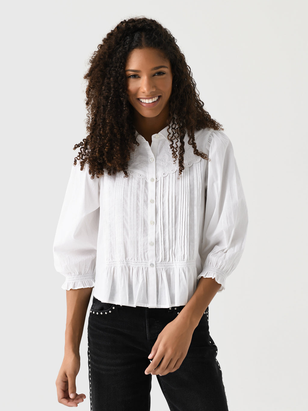 Mother Women's The Tucks And Gathers Top - Saint Bernard