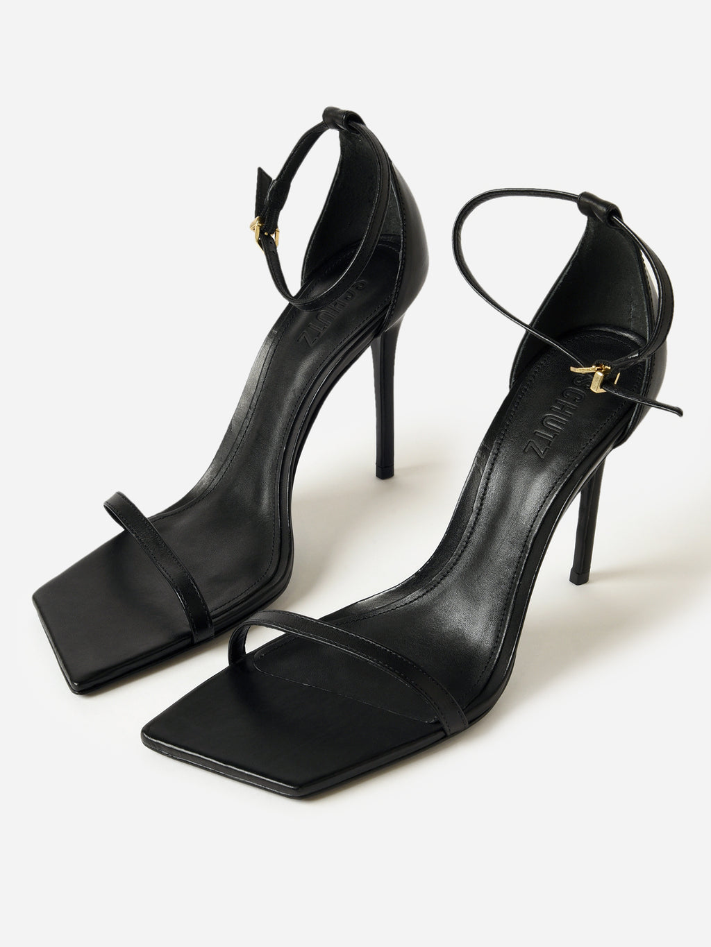 Schutz Women's Jenna Leather Heel Sandal - Saint Bernard