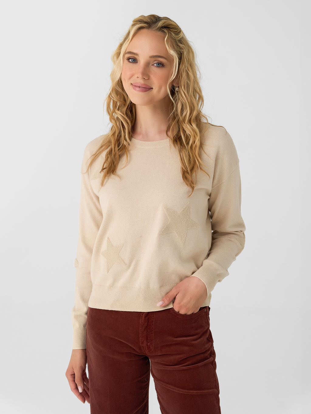 Eche Women's Star Crew Sweater - Saint Bernard