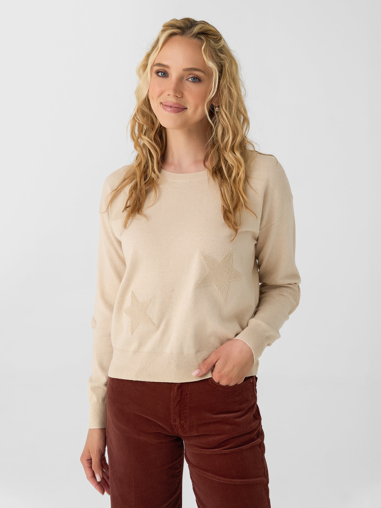 Eche Women's Star Crew Sweater - Saint Bernard