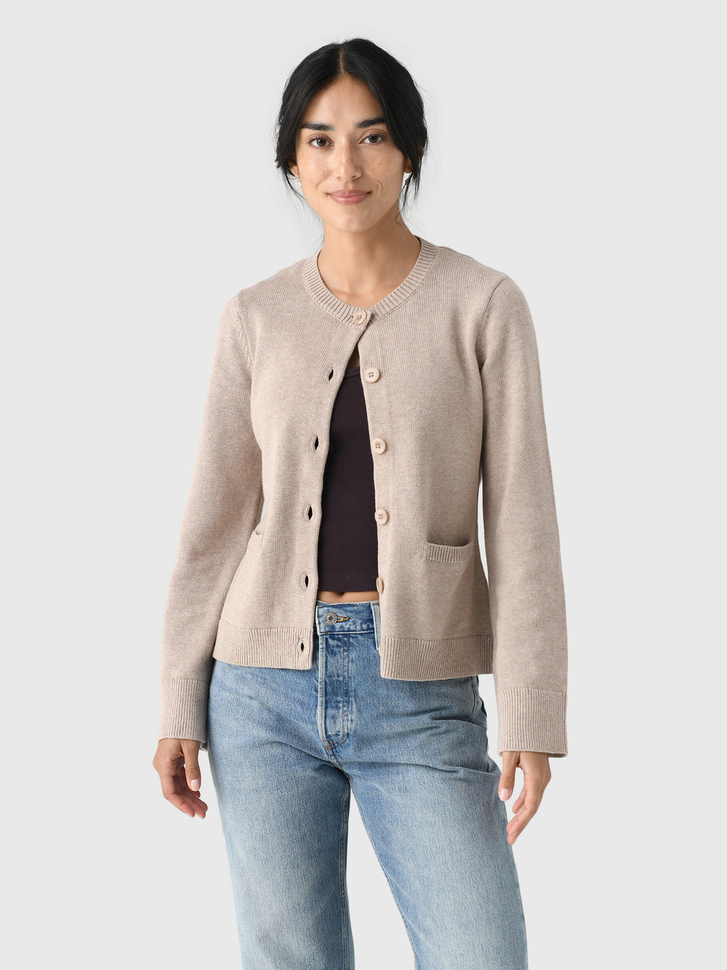 Eche Women's Shaped Cardigan - Saint Bernard