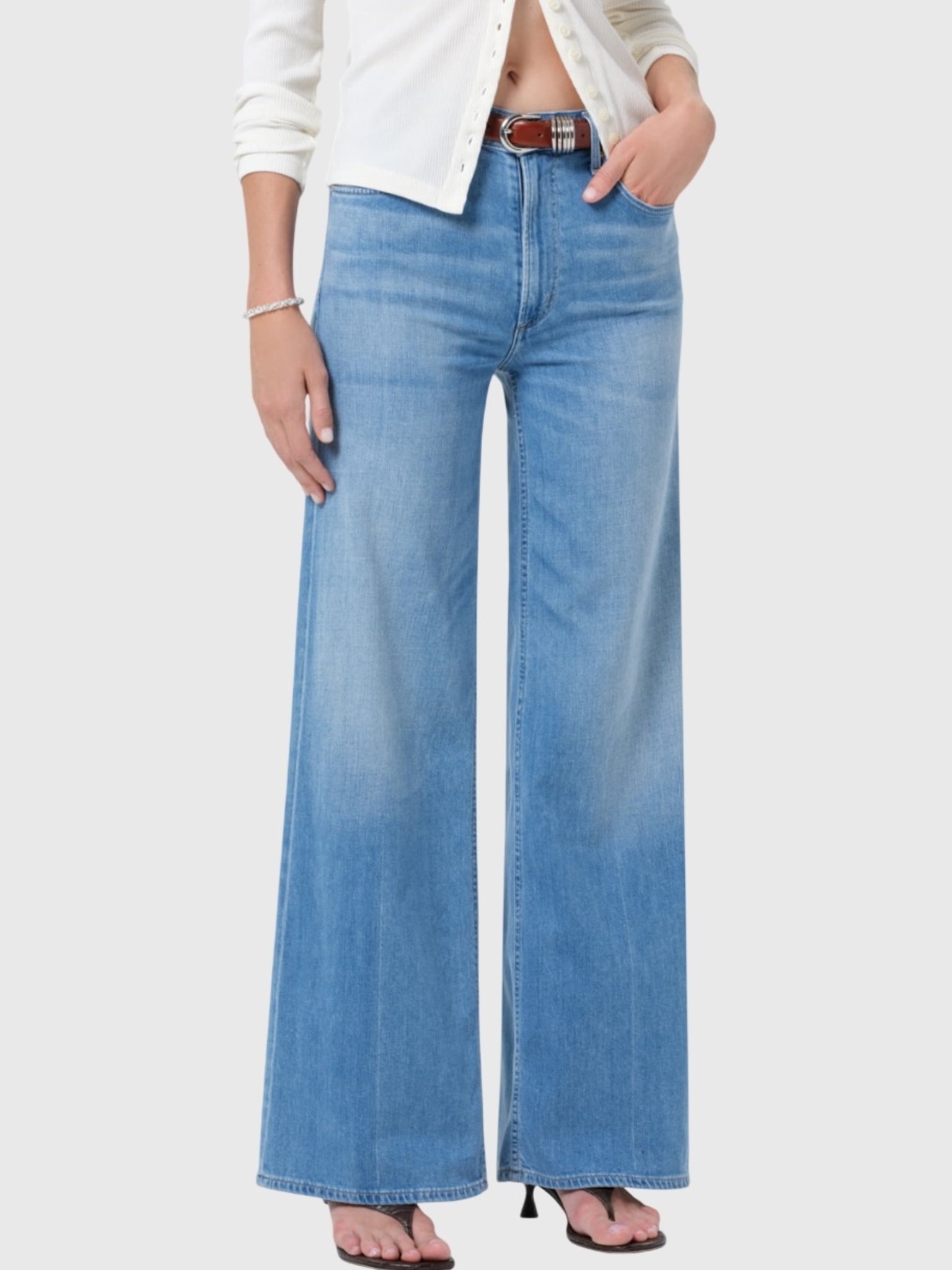 Citizens Of Humanity Women's Lyra Long Wide Leg Jean - Saint Bernard