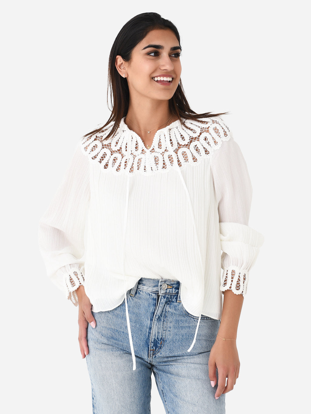 Simkhai Women's Mattea Crochet Top - Saint Bernard