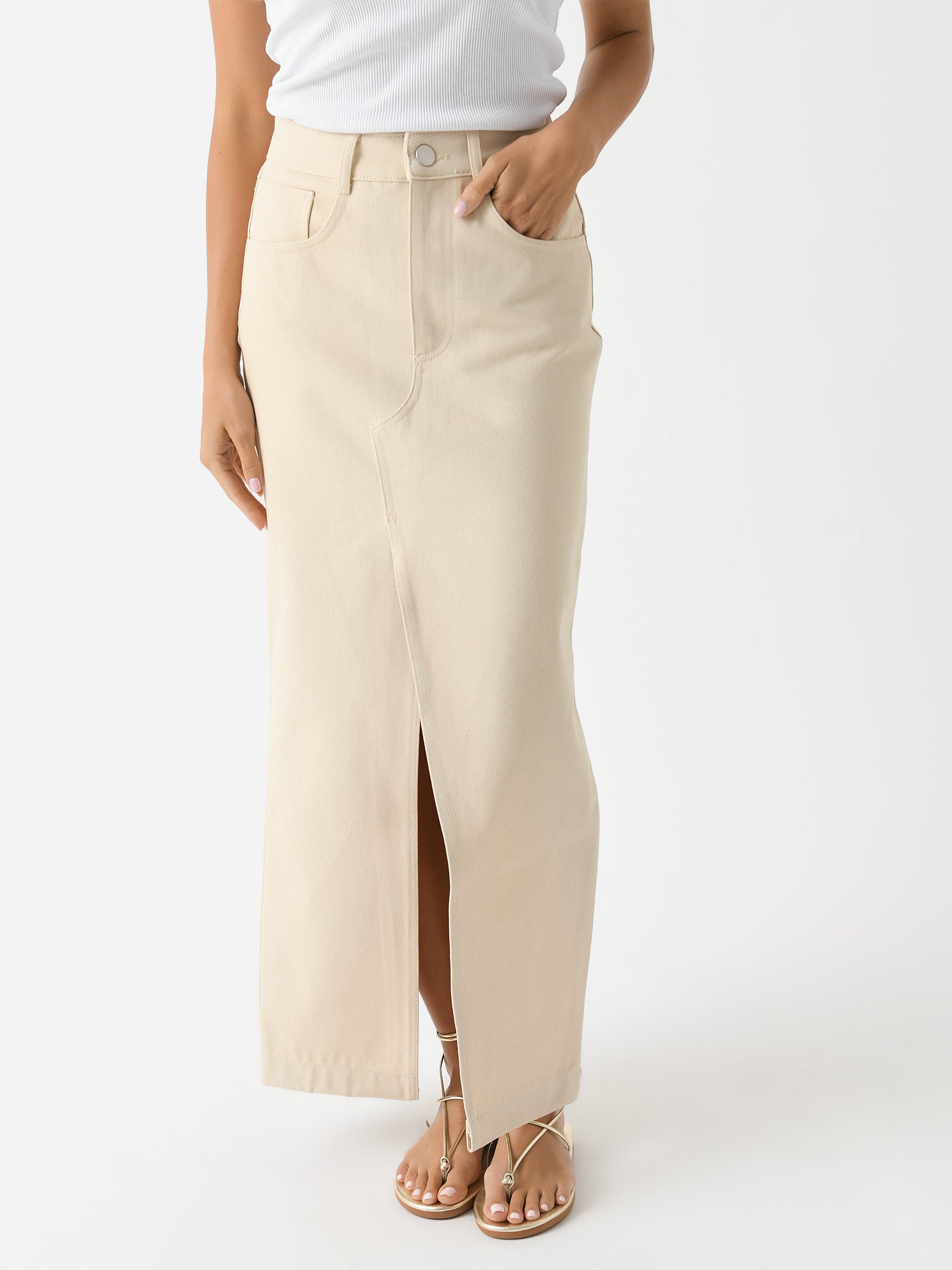 Les Coyotes De Paris Women's Long Denim Skirt - Saint Bernard