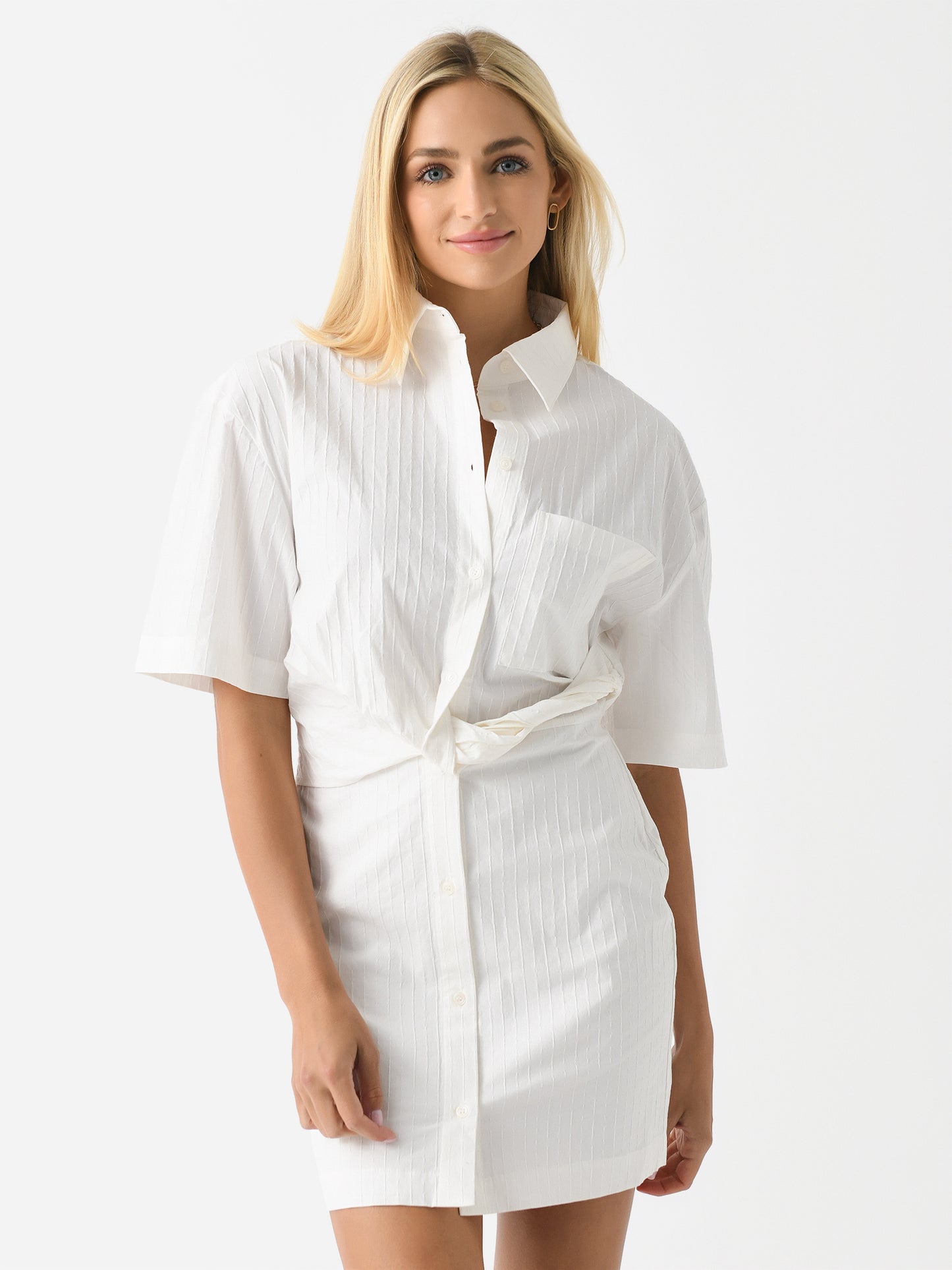 Les Coyotes De Paris Women's De-Constructed Short-Sleeve Dress - Saint Bernard