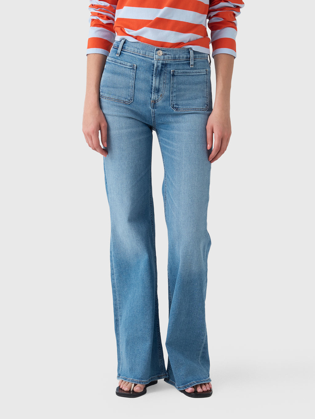 Citizens Of Humanity Women's Kimberly Patch Pocket Flare Jean - Saint Bernard