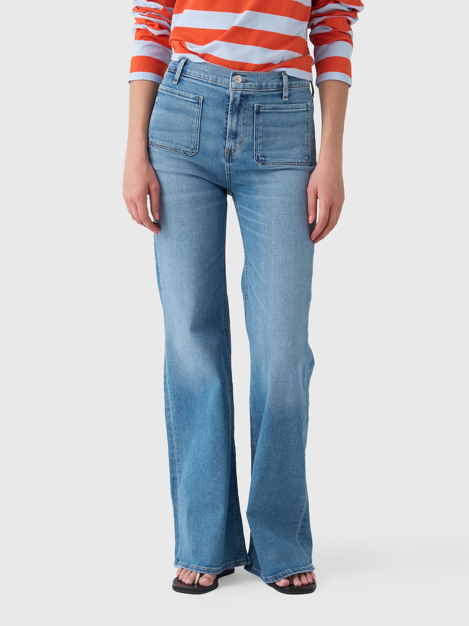 Citizens Of Humanity Women's Kimberly Patch Pocket Flare Jean - Saint Bernard
