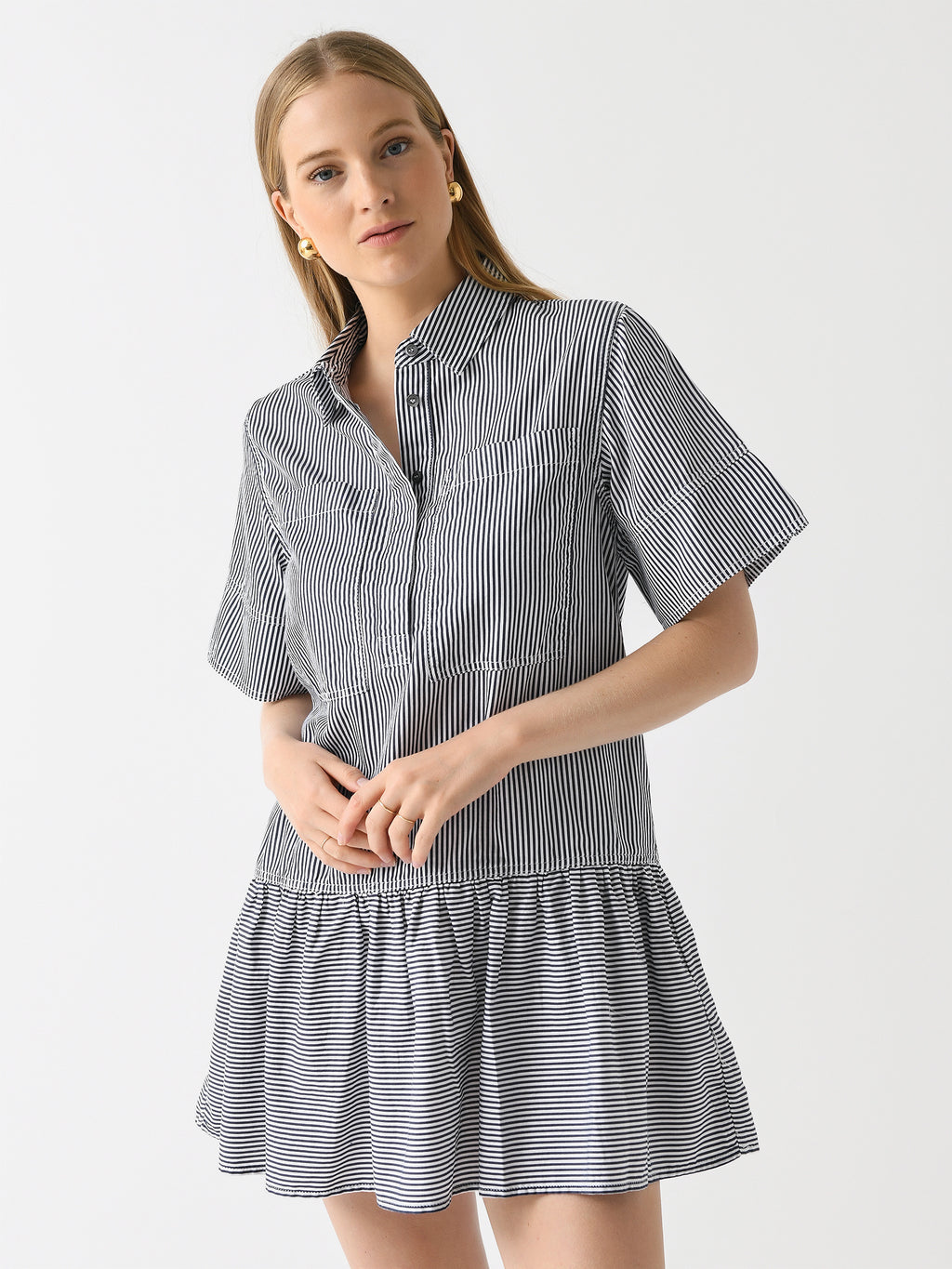 Simkhai Women's Cris Mini Shirt Dress - Saint Bernard