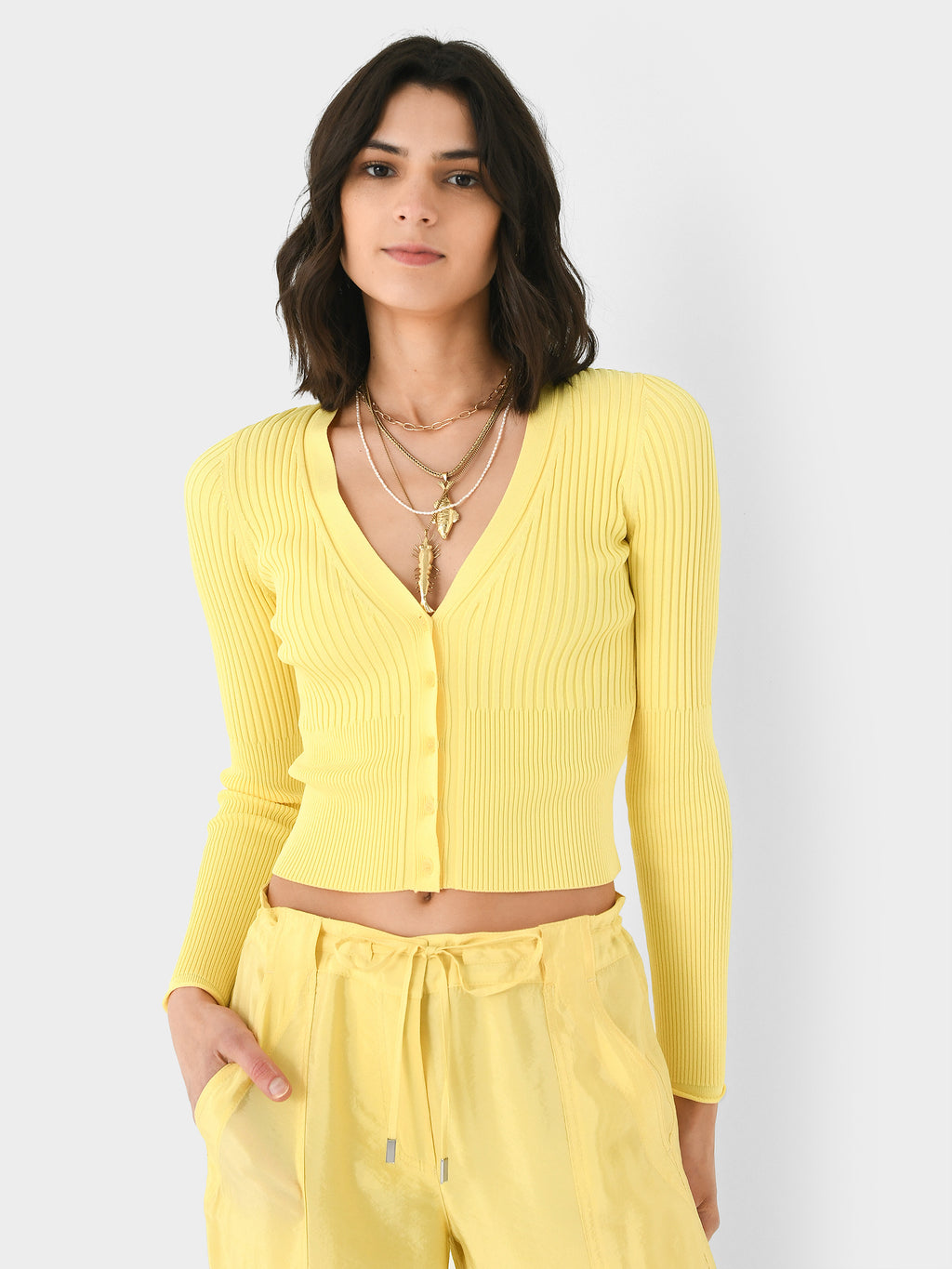 Simkhai Women's Ailany Shrunken Cardigan - Saint Bernard