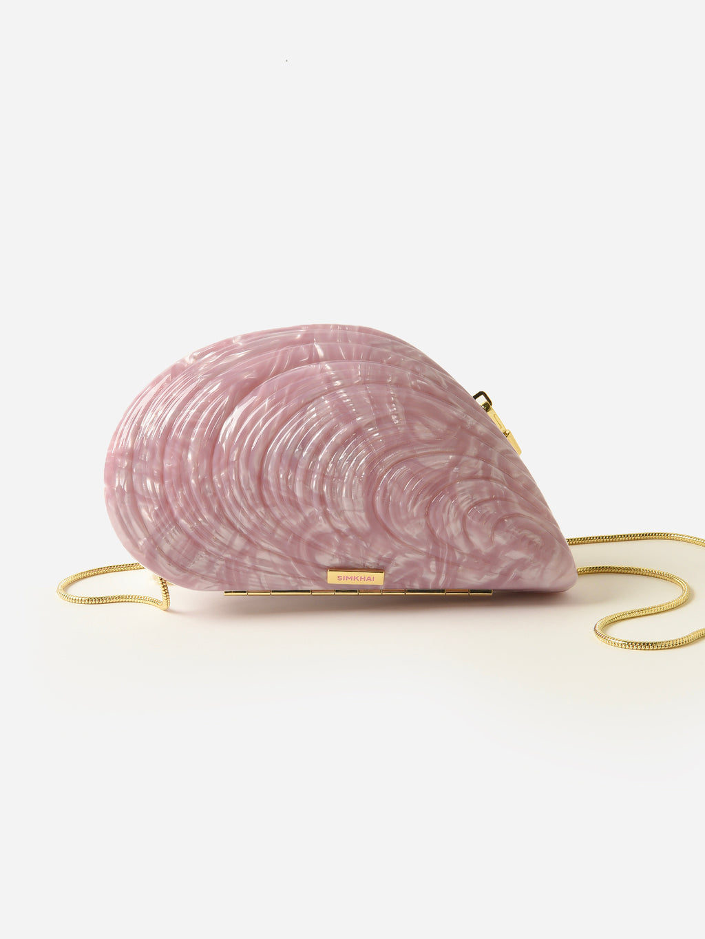 Simkhai Bridget Acrylic Oyster Shell Clutch - Saint Bernard