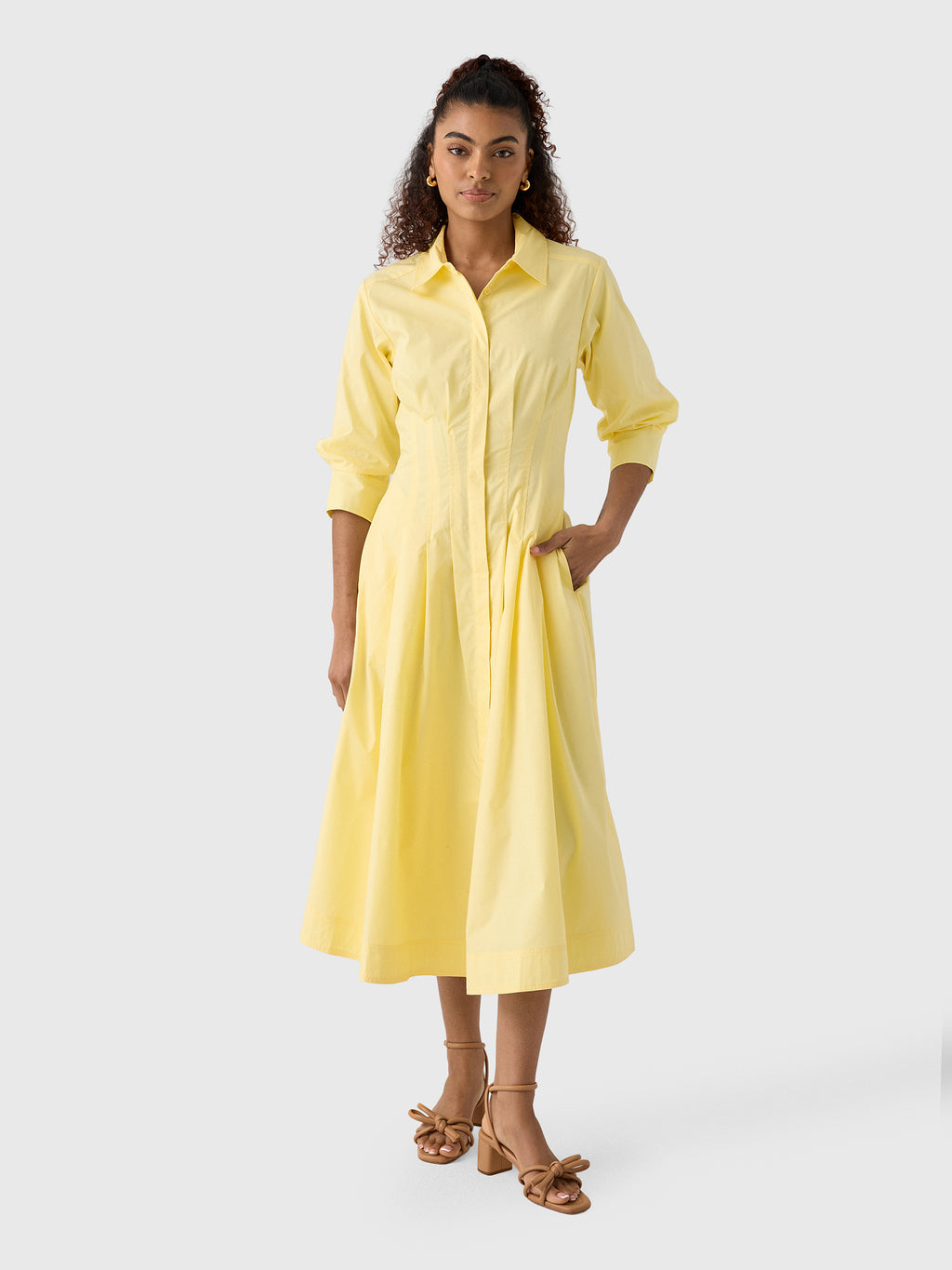Simkhai Women's Jazz Pintuck Midi Dress - Saint Bernard