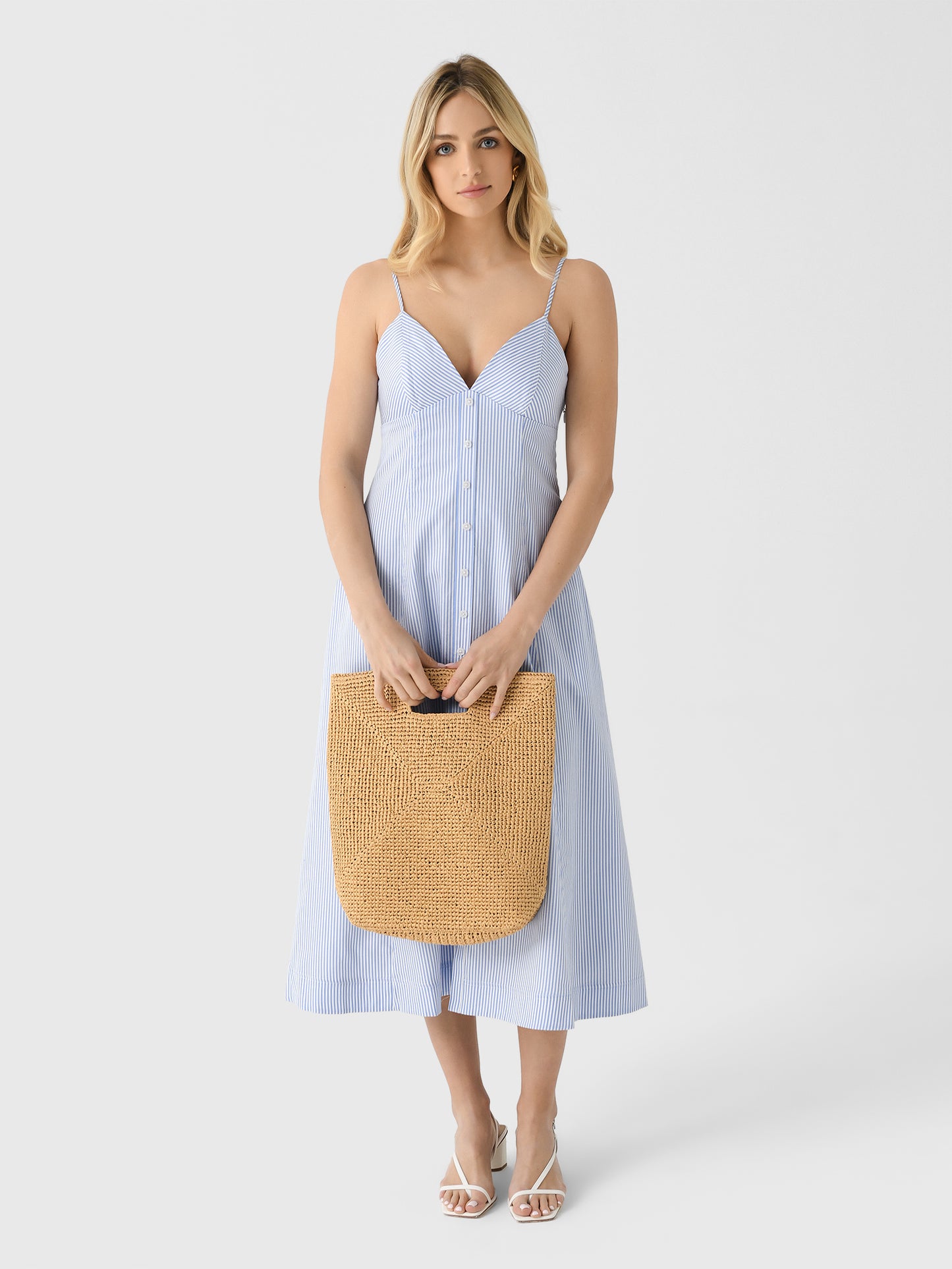 Simkhai Women's Honor Cotton Midi Dress - Saint Bernard