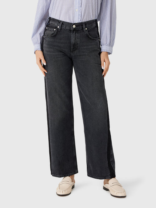 Citizens Of Humanity Women's Lindz Easy Straight Tuxedo Stripe Jean - Saint Bernard