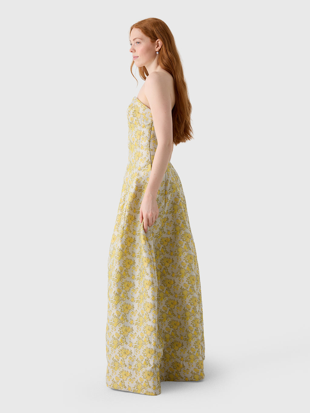 Simkhai Women's Octavia Jacquard Strapless Gown - Saint Bernard