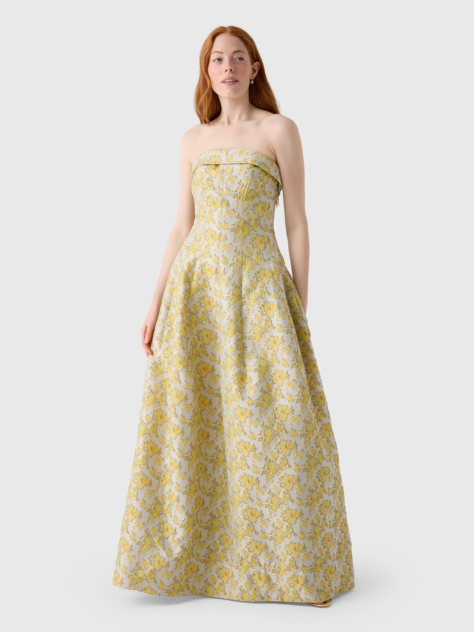 Simkhai Women's Octavia Jacquard Strapless Gown - Saint Bernard