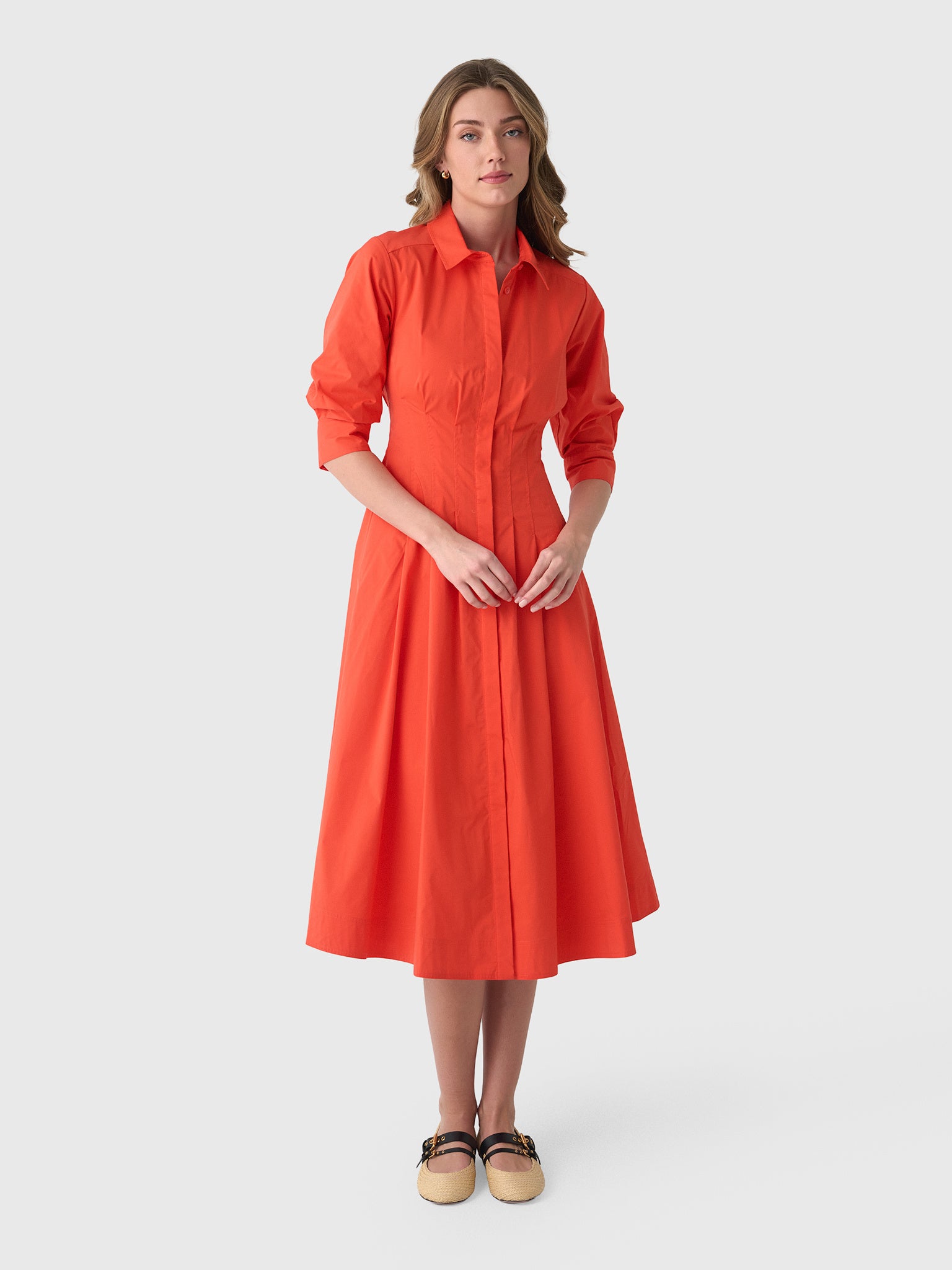 Simkhai Women's Jazz Pintuck Midi Dress - Saint Bernard