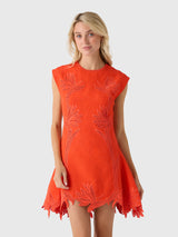 Simkhai Women's Raquel Embroidered Mini Dress - Saint Bernard
