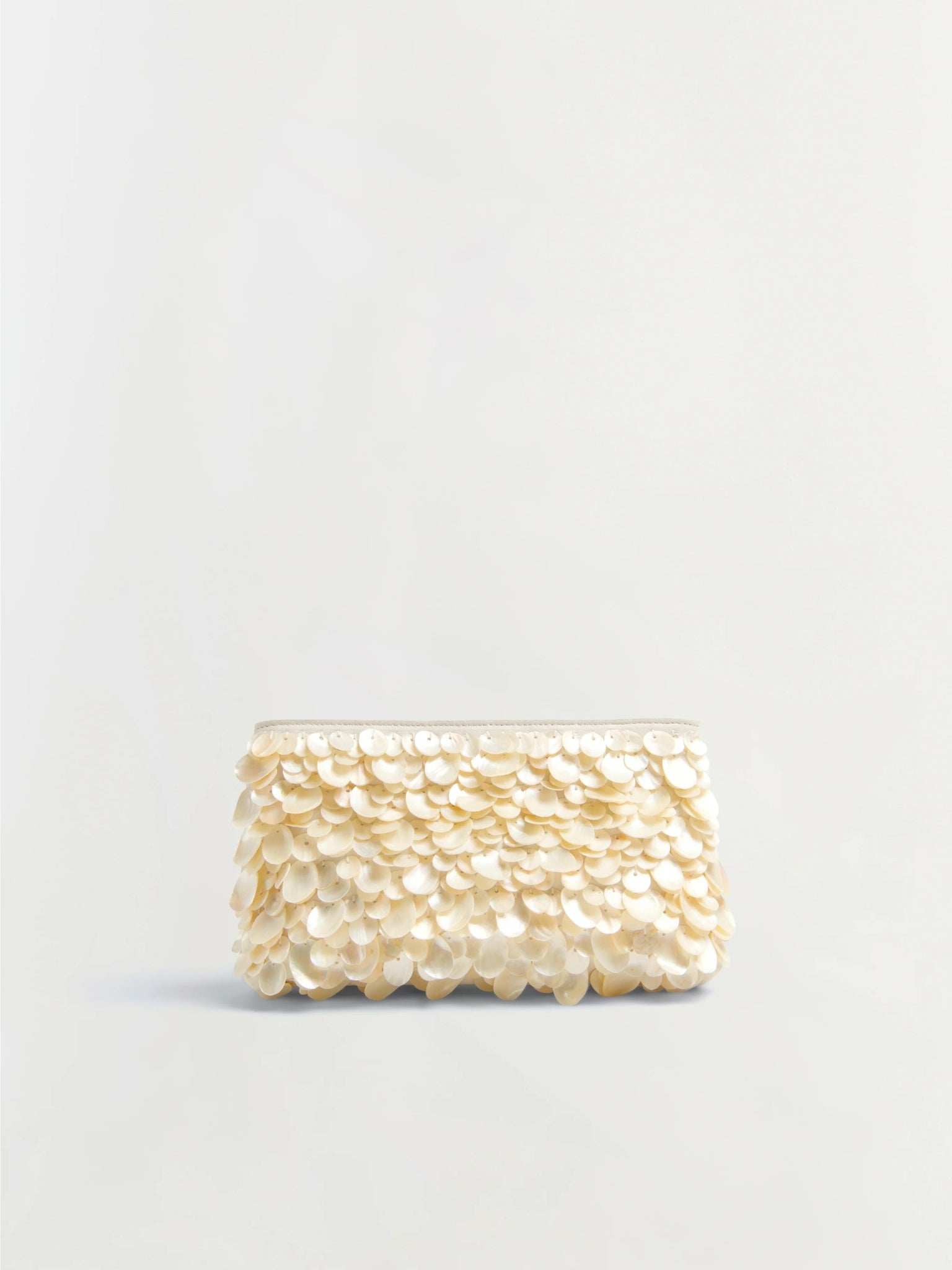 Simkhai Reese Natural Shell Beaded Clutch - Saint Bernard