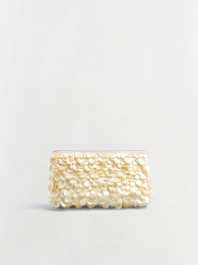 Simkhai Reese Natural Shell Beaded Clutch - Saint Bernard