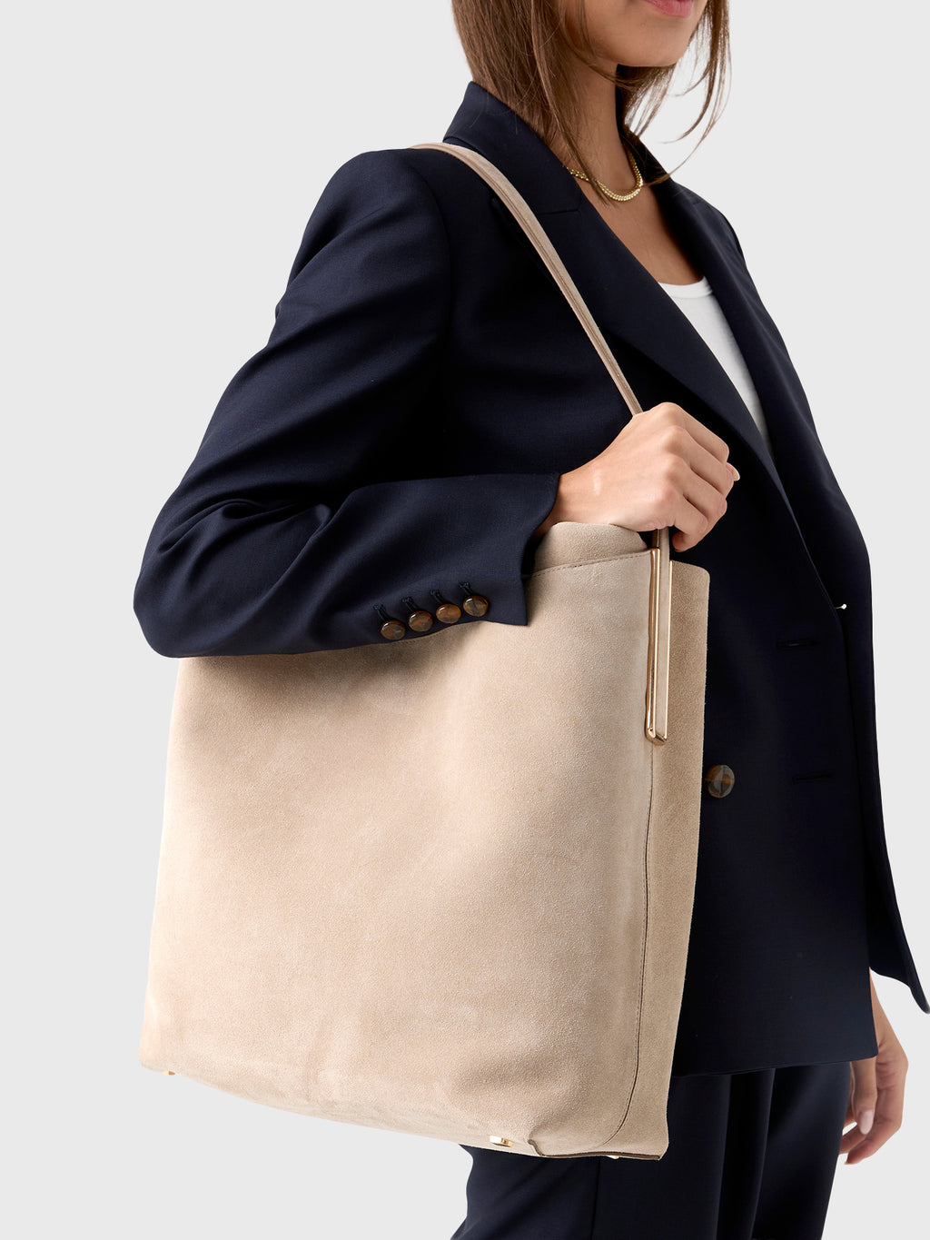 Simkhai Wynn Large Suede Bucket Bag - Saint Bernard