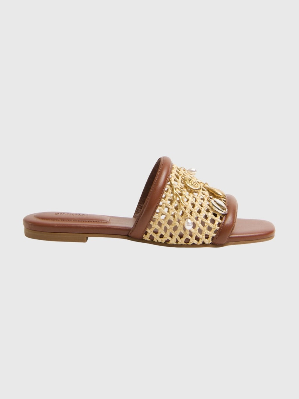 Simkhai Women's Caspian Raffia Netted Sandal - Saint Bernard