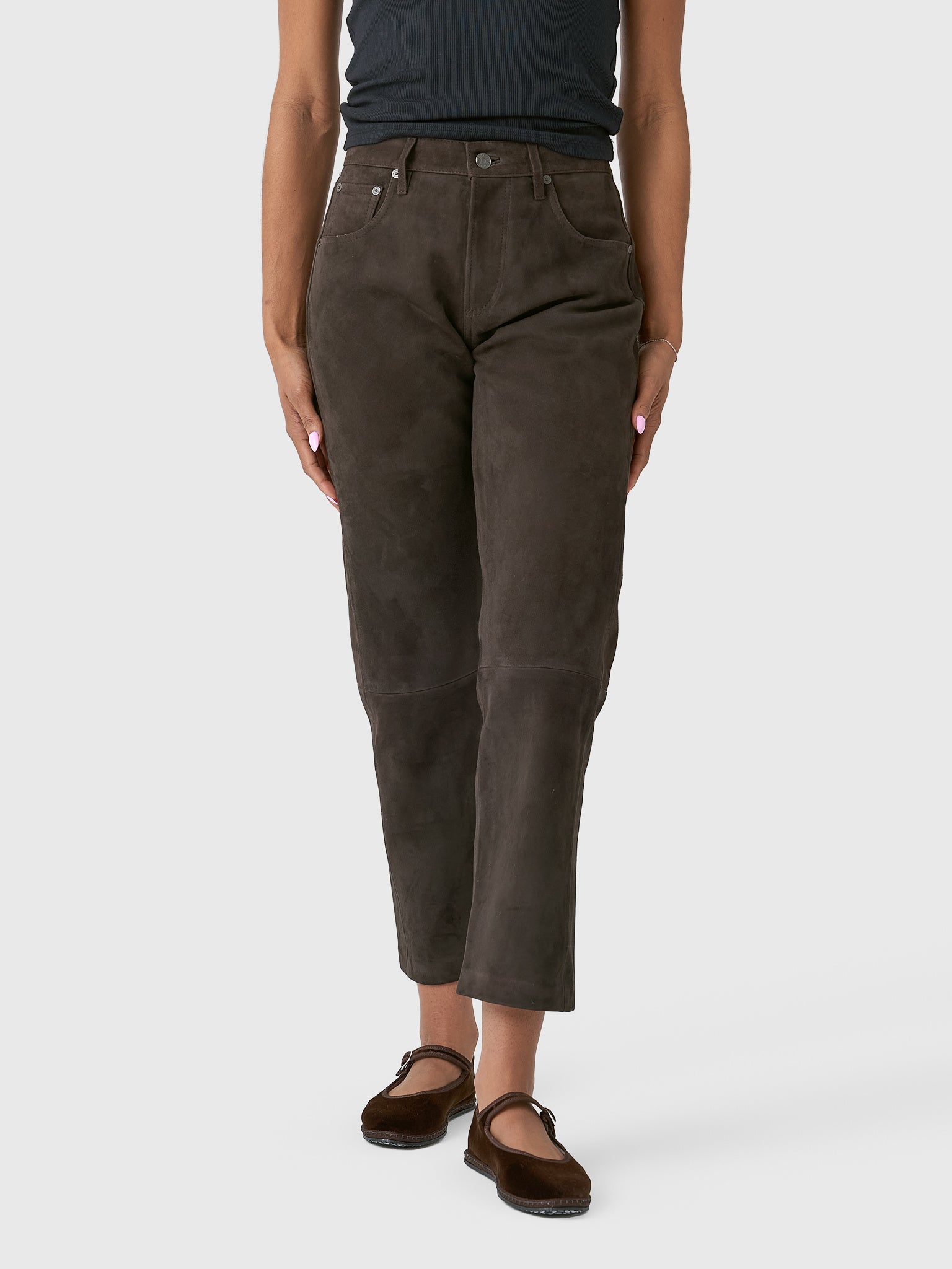 Citizens Of Humanity Women's Winslow Boyfriend Suede Pant - Saint Bernard