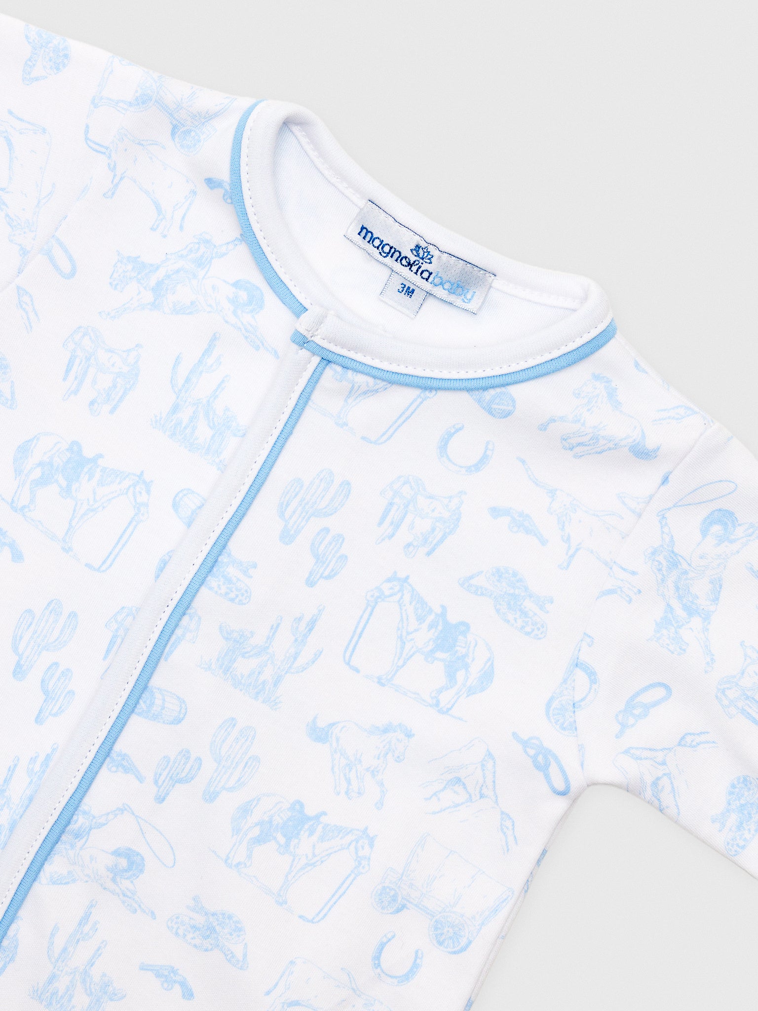 Magnolia Baby Baby Wild West Toile Footie - Saint Bernard