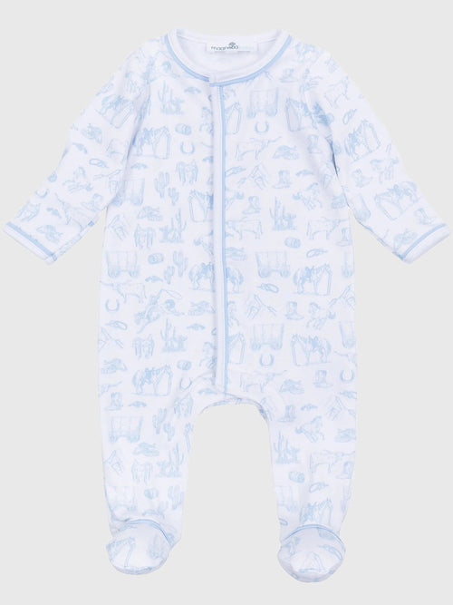Magnolia Baby Baby Wild West Toile Footie