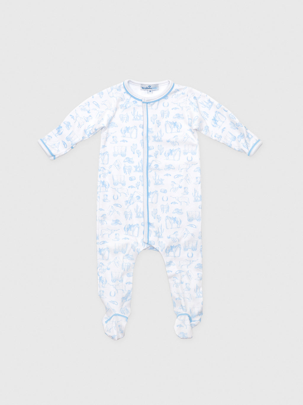 Magnolia Baby Baby Wild West Toile Footie - Saint Bernard