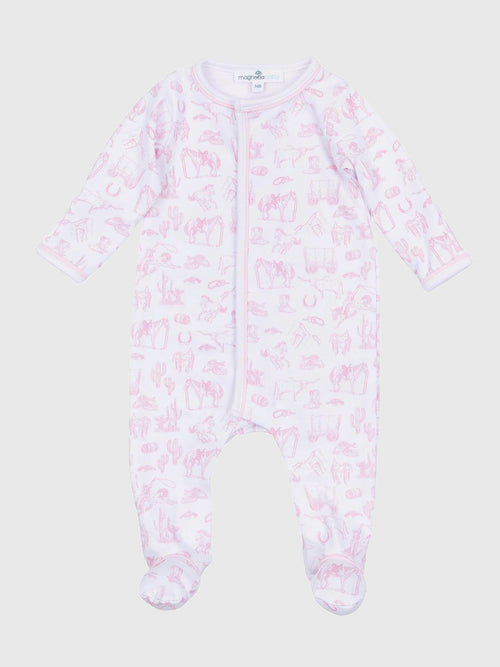 Magnolia Baby Baby Wild West Toile Footie