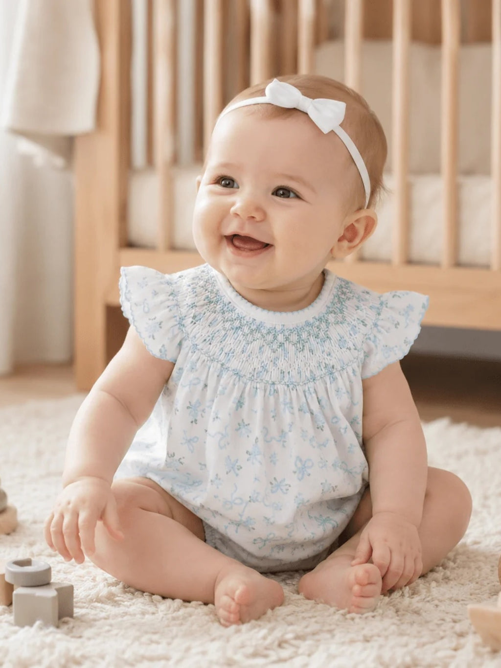 Magnolia Baby Baby Girls' Eloise's Classics Bishop Bubble - Saint Bernard