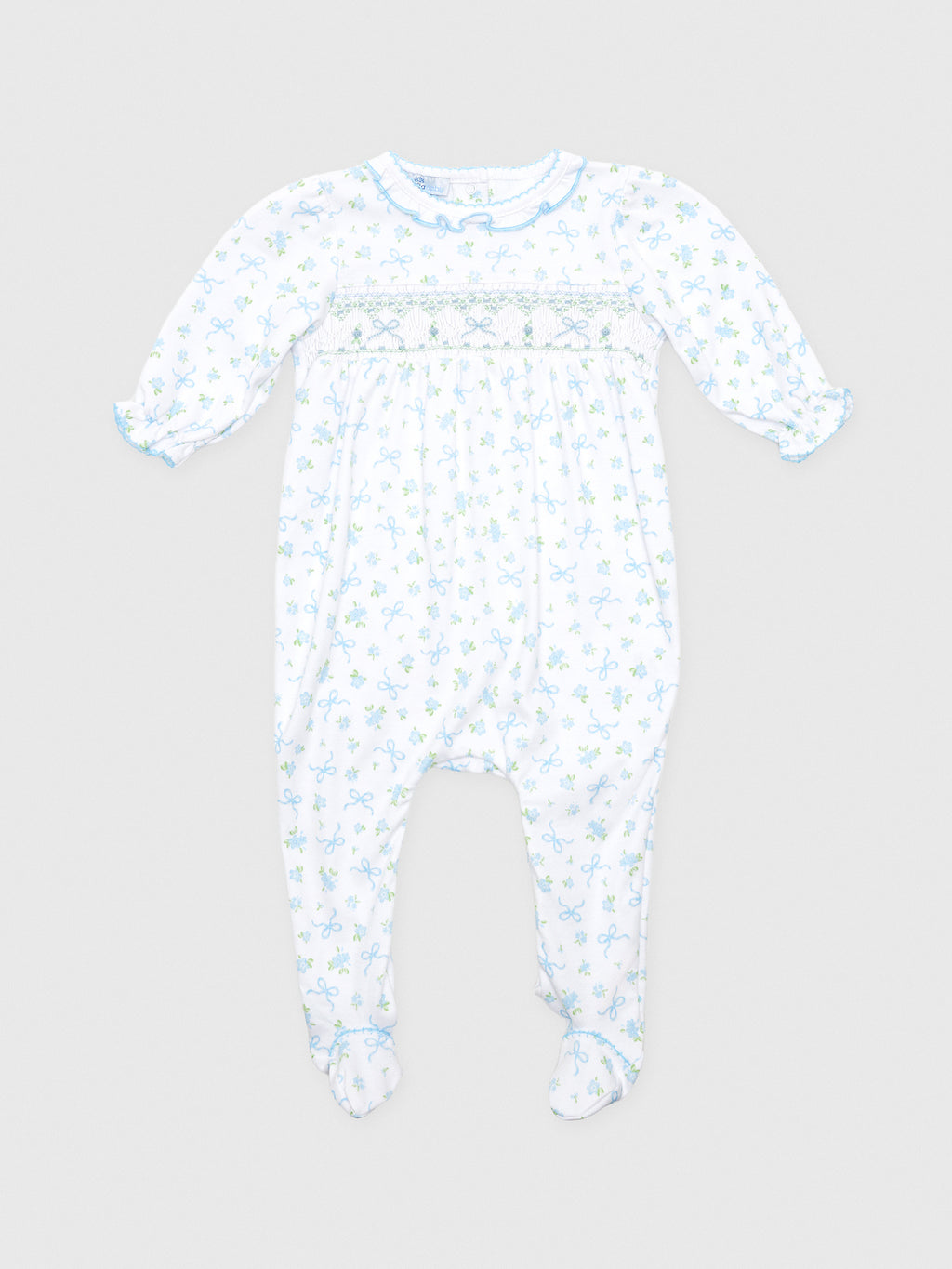 Magnolia Baby Baby Girls' Eloise's Classics Smocked Footie - Saint Bernard