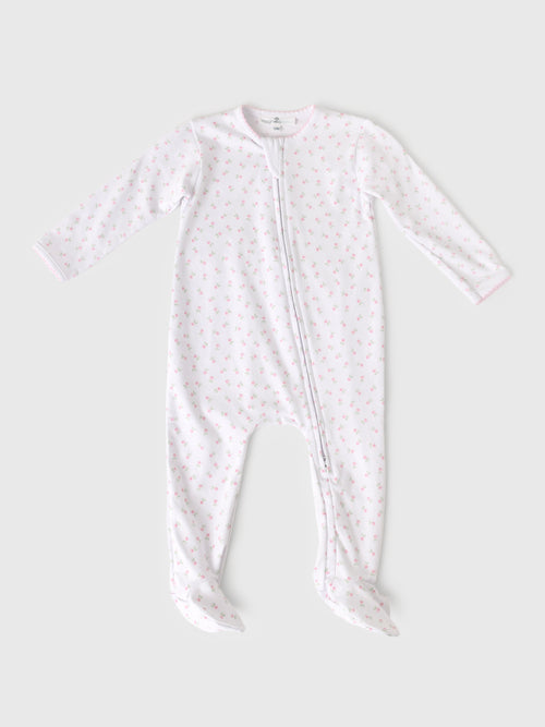 Magnolia Baby Baby Girls' Juliette's Classics Print Zip Footie