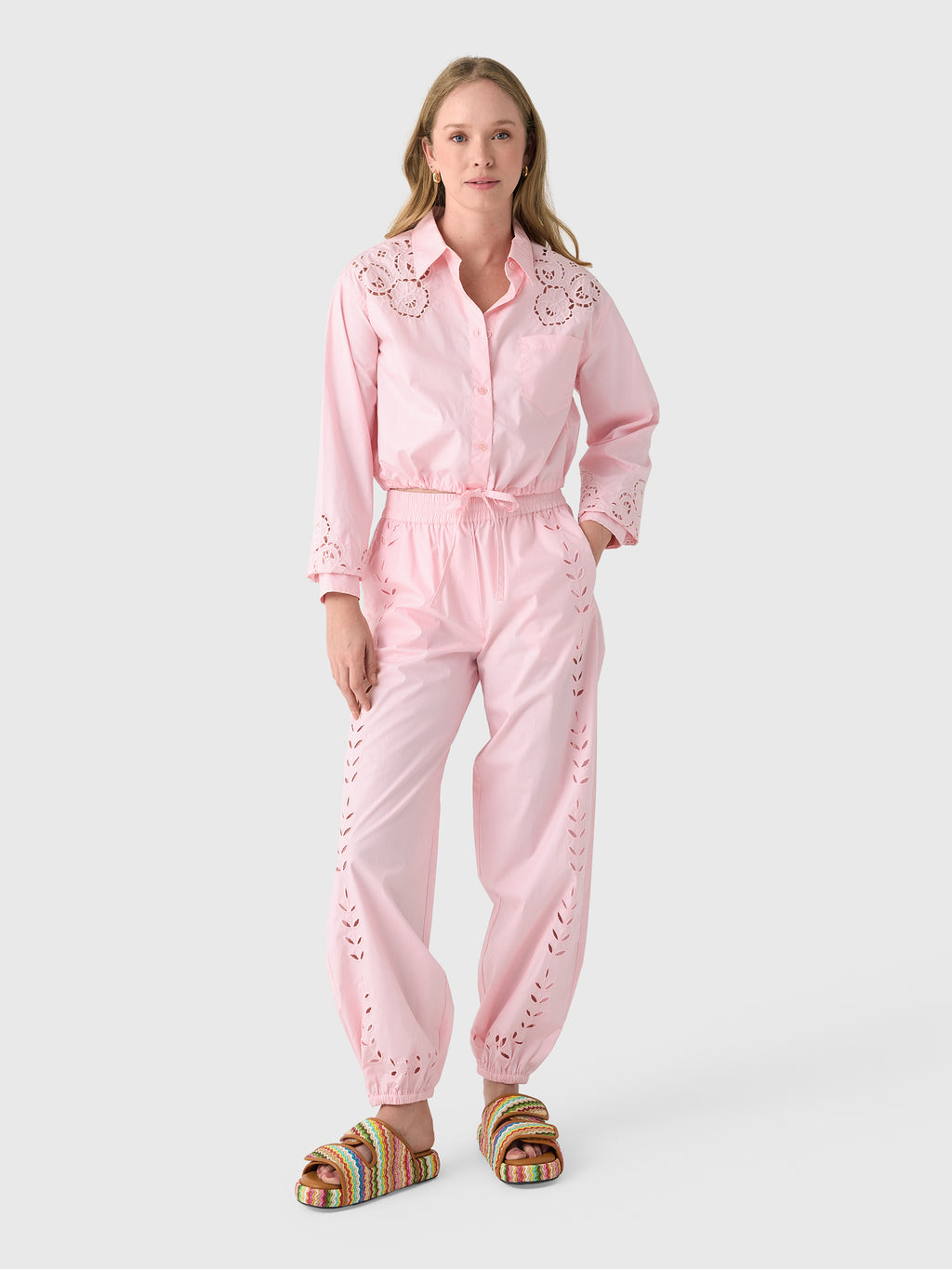 Berenice Women's Cassis Broderie Shirt - Saint Bernard