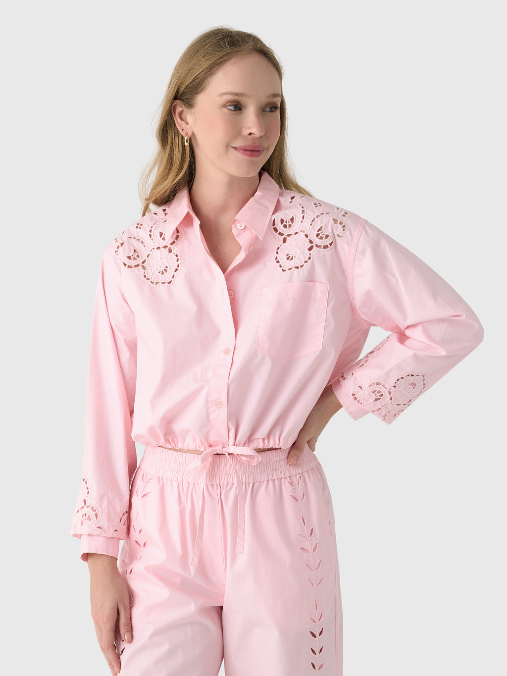 Berenice Women's Cassis Broderie Shirt - Saint Bernard